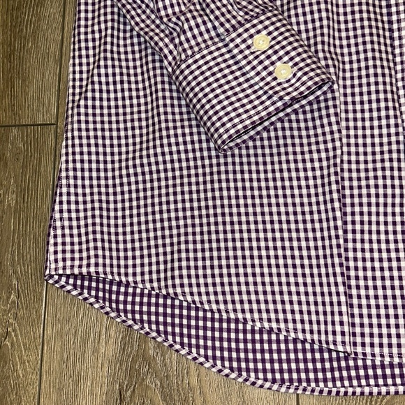 Charles Tyrwhitt Men's Slim Fit Gingham Checkered Longsleeve Shirt 15.5-33 EUC - Picture 3 of 10